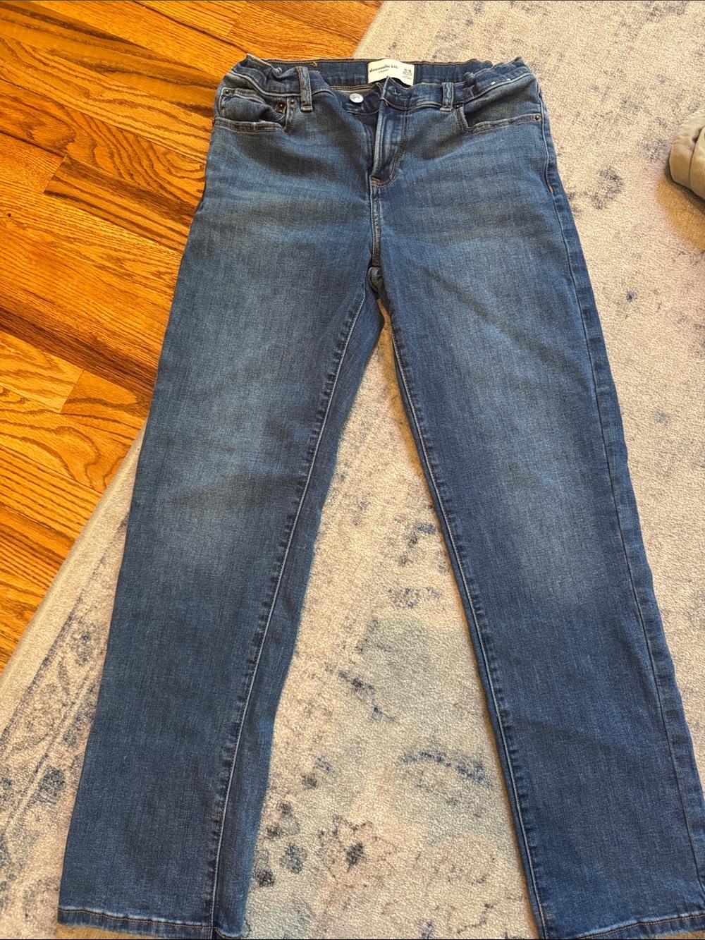 abercrombie kids blue straight-leg jeans